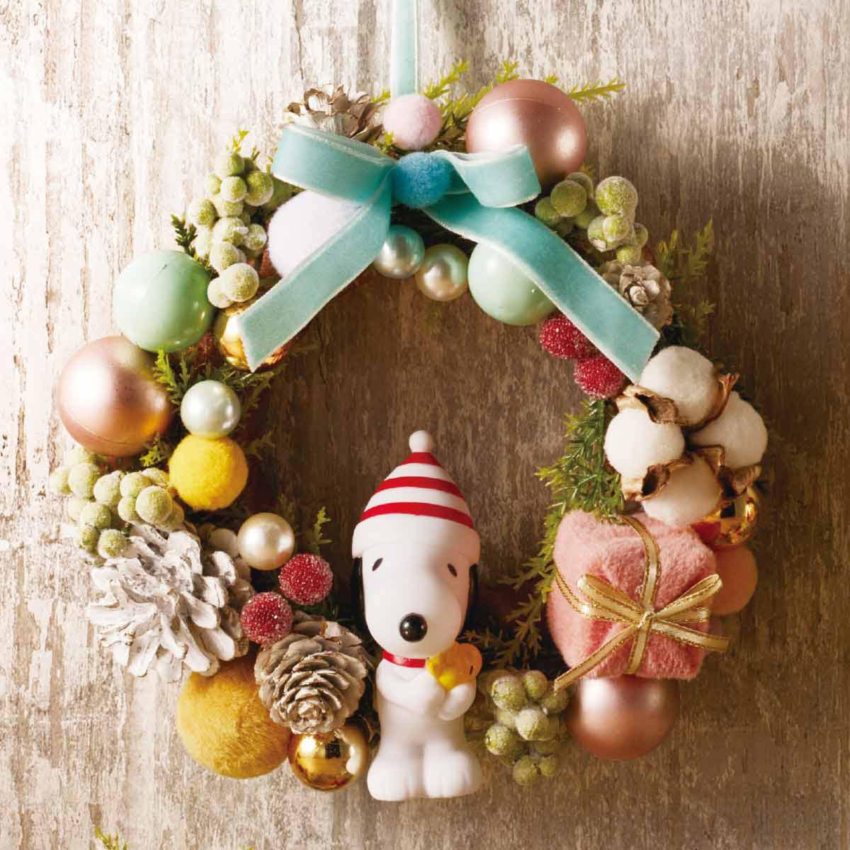 8736-1378 冬装飾 クリスマス キャラクターデコレーション スヌーピー