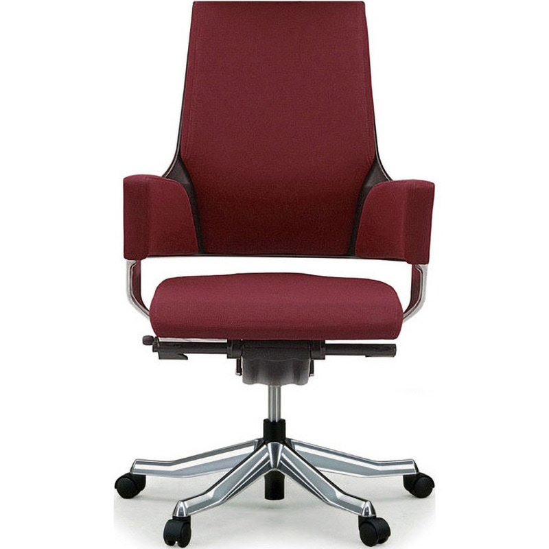 137099 DELPHIⅡファブリックMB MERRYFAIR(メリーフェア) キャスターあり バーガンディ色 幅W635mm奥行D635mm高さH975～1075mm