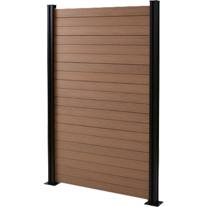 KMFS187+WPC1X4-11(NA)*20 フェンス 人工木製 木目調 クローズタイプ