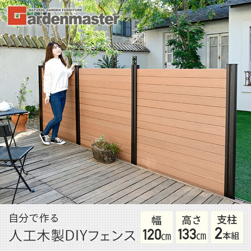 KMFS133+WPC1X4-11(NA)*14 人工木製 DIYフェンス クローズタイプ