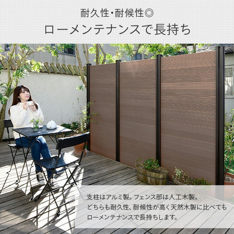 KMFS1871+WPC1X4-8(NA)*20 自分で作る 人工木製DIYフェンス拡張 KMFS1871+WPC1X4-8(NA)*20 自分で作る 人工木製DIYフェンス拡張