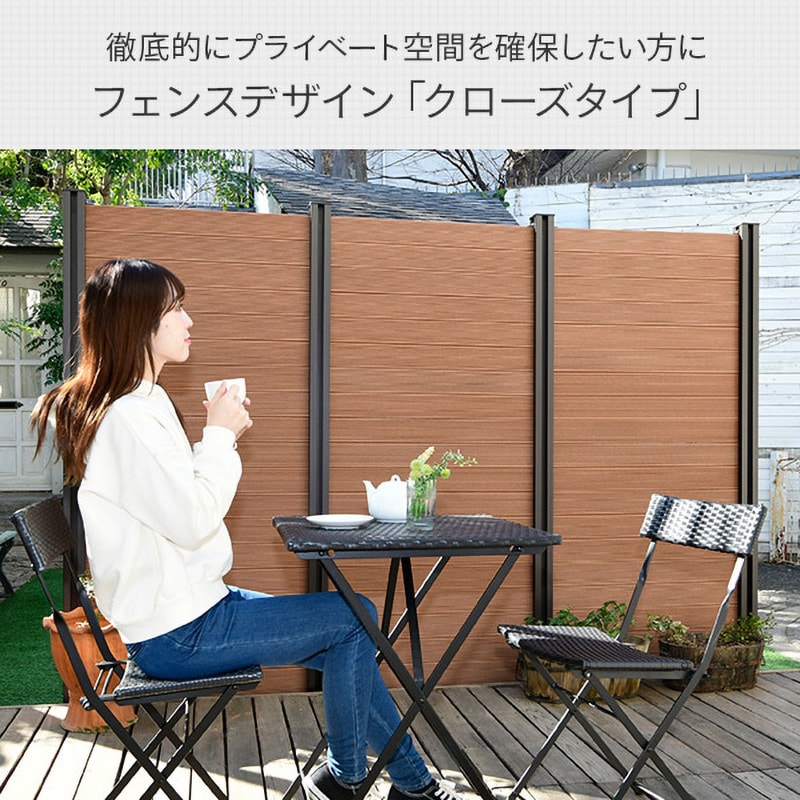 KMFS1871+WPC1X4-8(BR)*20 自分で作る 人工木製DIYフェンス拡張 KMFS1871+WPC1X4-8(BR)*20 自分で作る 人工木製DIYフェンス拡張
