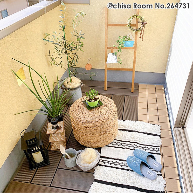 MGD-30*4 人工木 ウッドデッキパネル YAMAZEN(山善) ダークブラウン色
