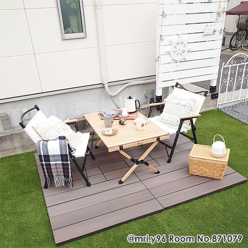 MGD-30*4 人工木 ウッドデッキパネル YAMAZEN(山善) ダークブラウン色