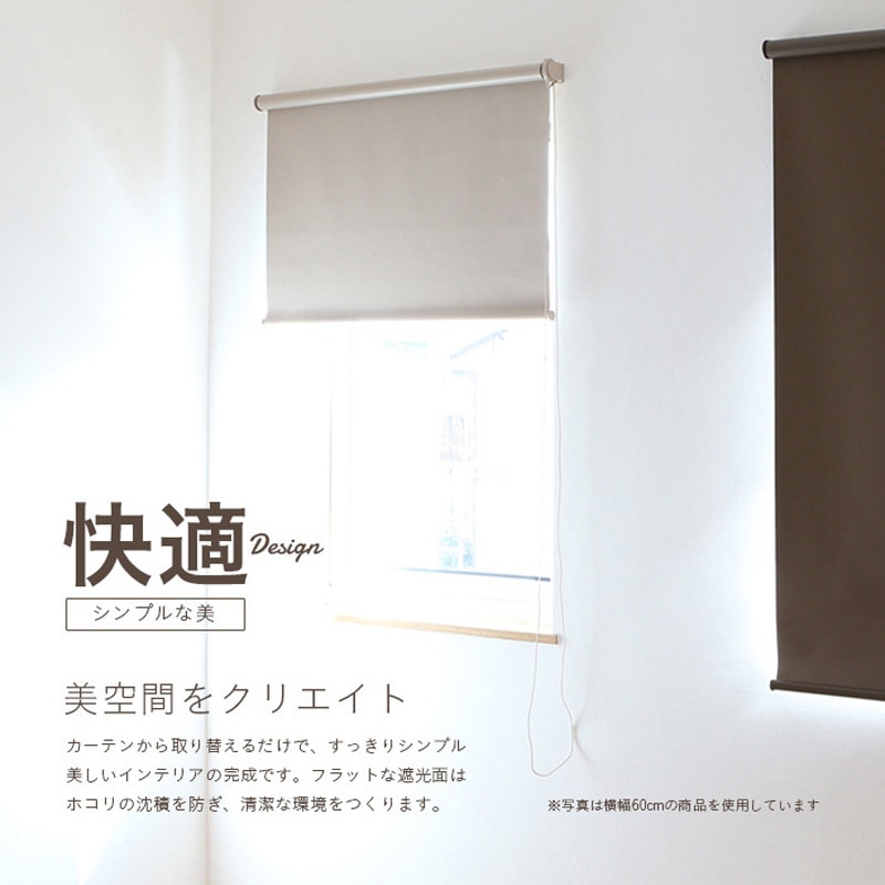 RK-BR-165 チェーン式ロールスクリーン 遮光 SIS 幅165cm高さ180cm