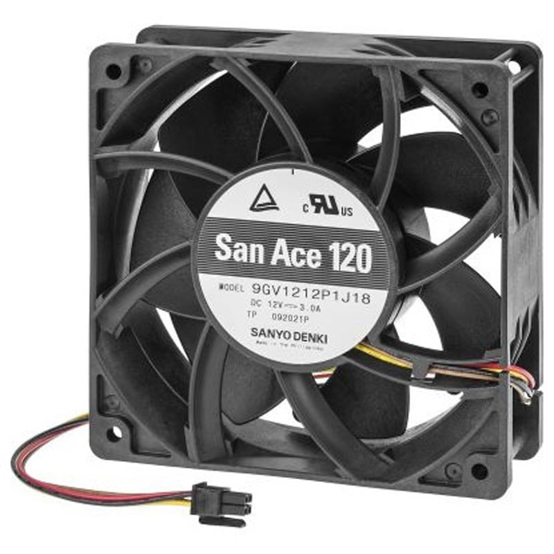 9GV1212P1J18 軸流ファン 電源電圧：12 V dc DC 120 x 120 x 38mm 1個 山洋電気 【通販モノタロウ】