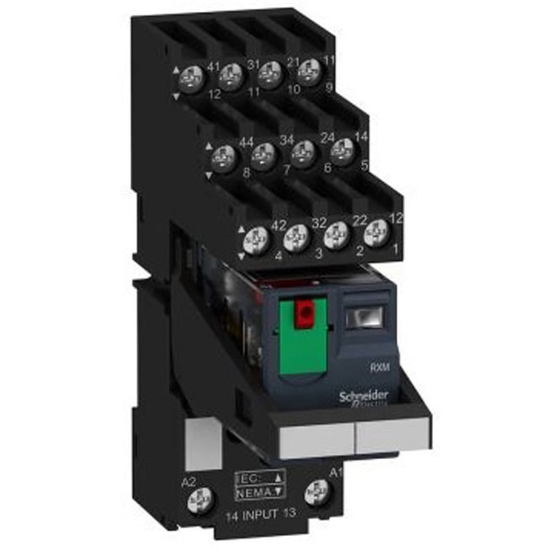 RXM4AB2B7PVS リレー 24V ac 4c接点 DINレールタイプ 1個 シュナイダーエレクトリック 【通販モノタロウ】