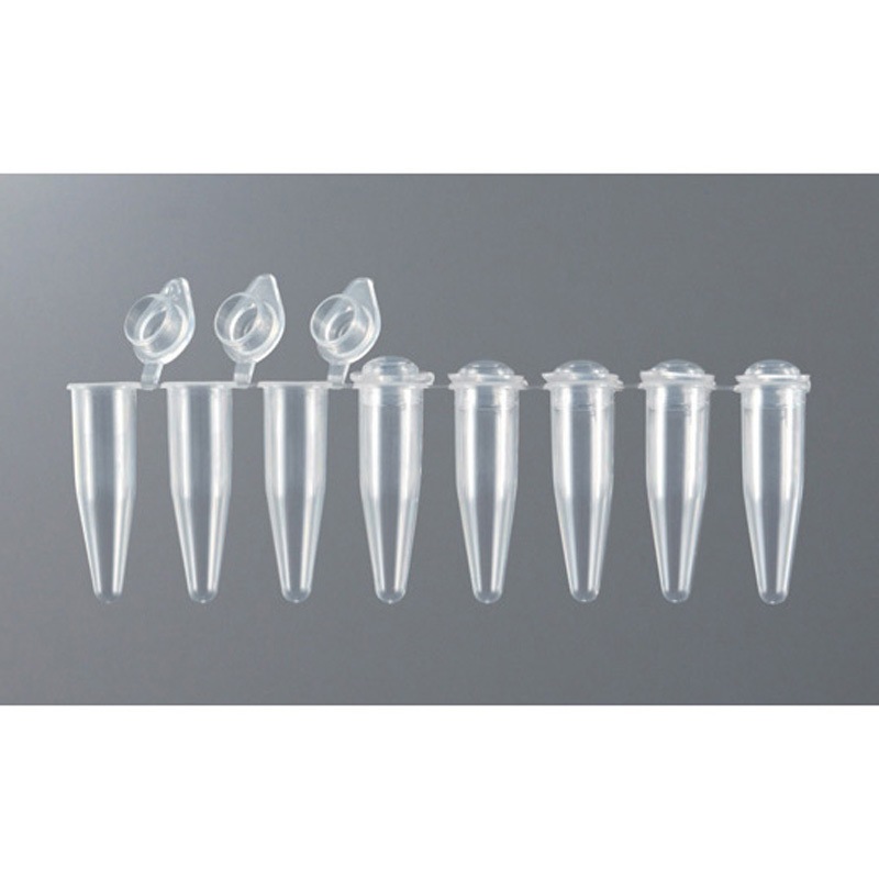 TIC-028 PCR用キャップ付き8連チューブ 0.2mL 120個 12個×10袋 /箱入 BIO-BIK(イナ・オプティカ) 1箱(10袋×12個) TIC-028