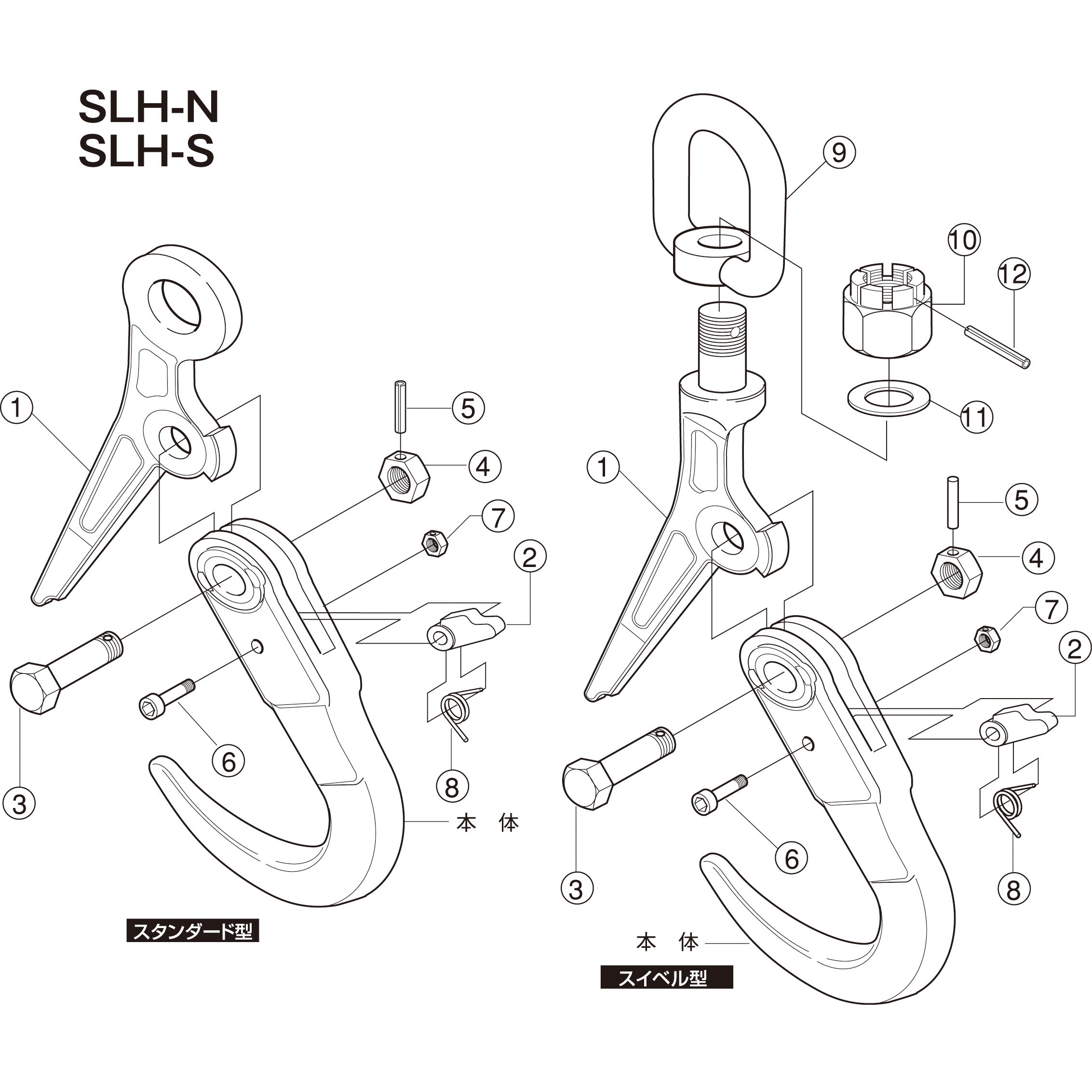 SLHA3S ス-パ-ロックフック用部品 1セット スーパーツール 【通販