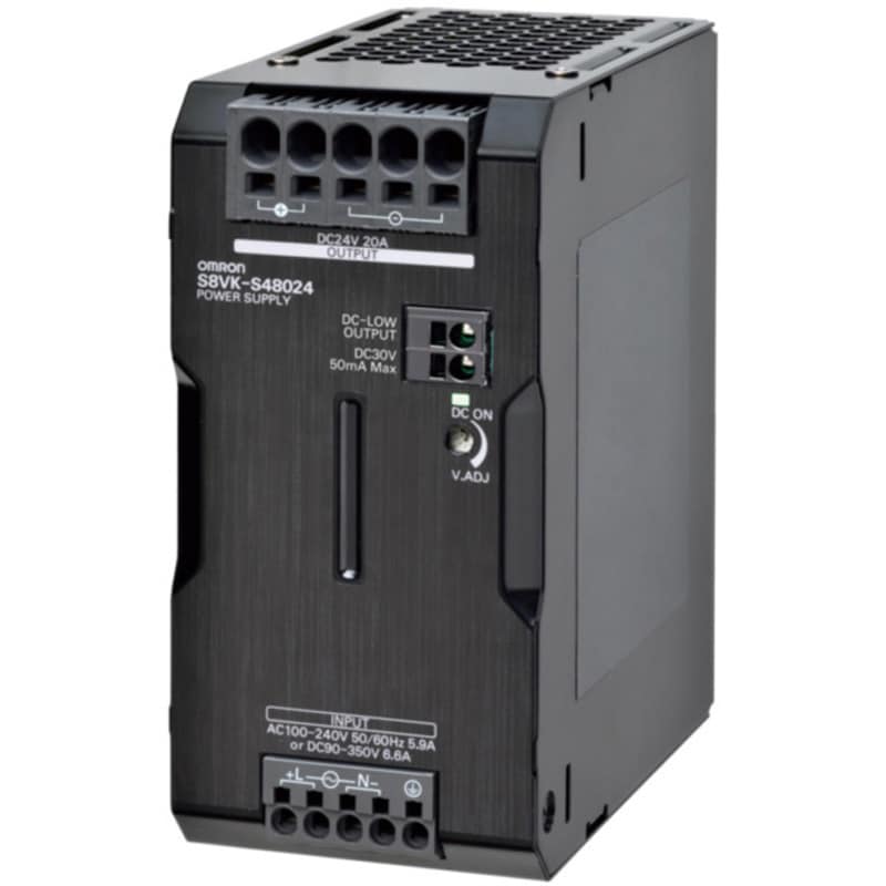 S8VK-S48024 スイッチングパワーサプライ S8VK-S オムロン(omron) DC24V カバー付き 480W  入力電圧範囲(許容)AC85～264/DC90～350V 20A 1個 - 【通販モノタロウ】