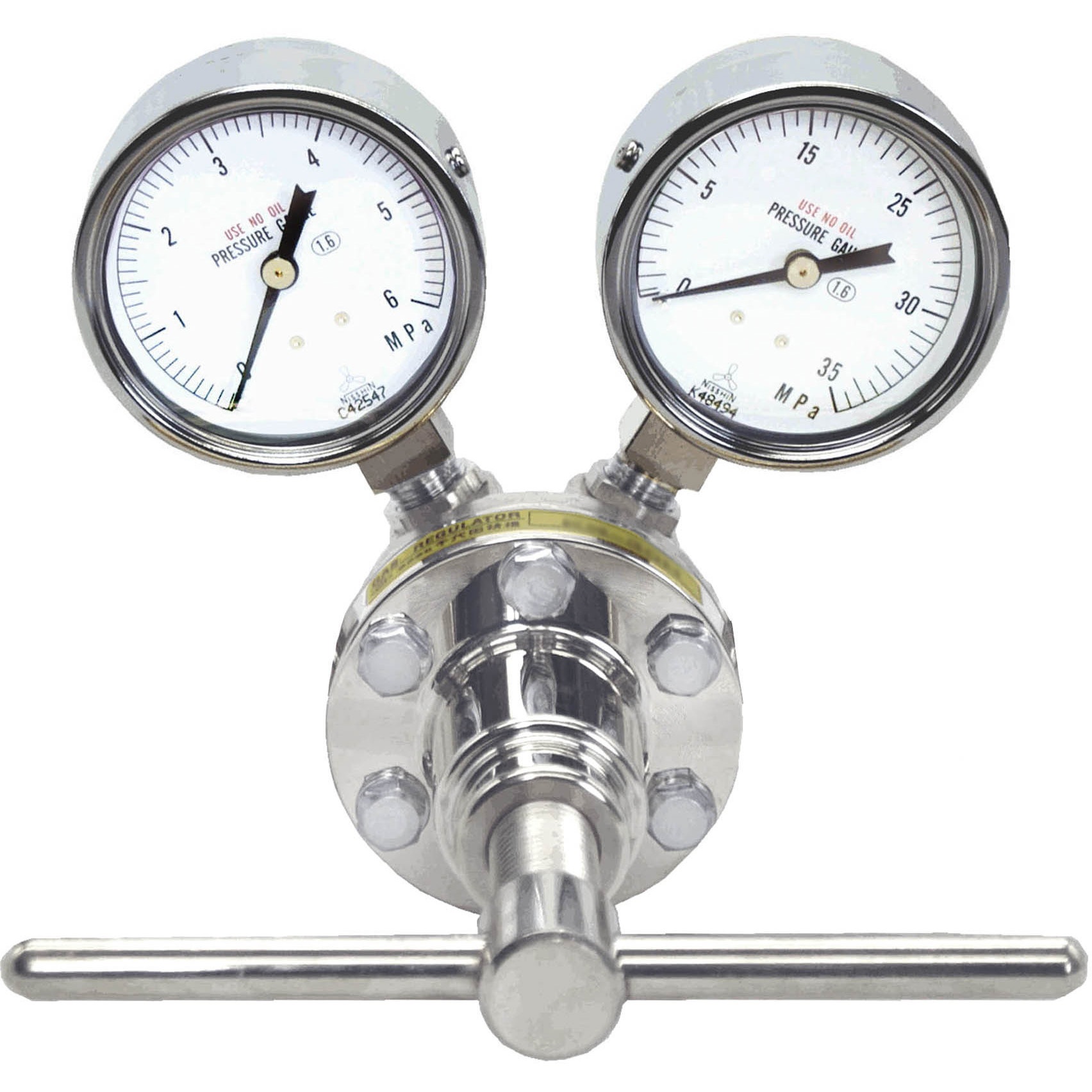 TKR-30HS-H 右高圧 超高圧用圧力調整器 千代田精機 適合ガスHe 右高圧 