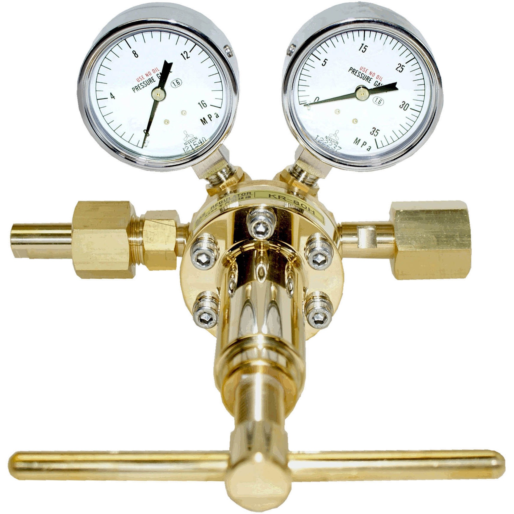 TKR-80H-H 超高圧用圧力調整器 千代田精機 適合ガスH2 右高圧 【通販
