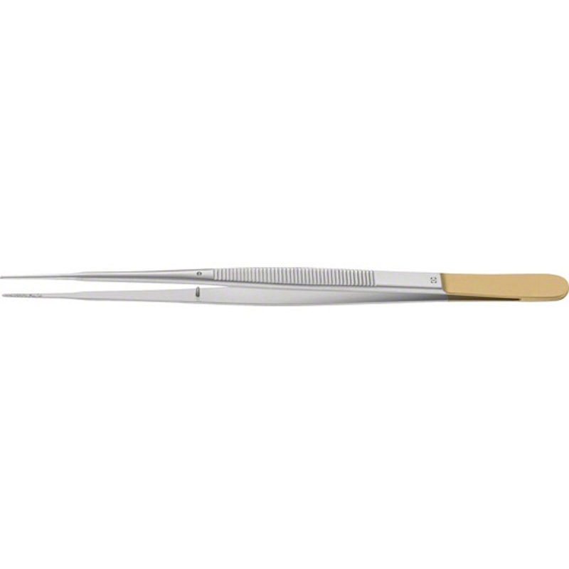 BD196R ダイヤダスト付マイクロピンセット ゲラルド 直 フラットハンドル 200mm 1本 ビー・ブラウンエースクラップ 【通販モノタロウ】