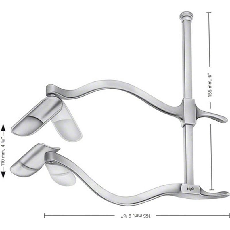 BV906R 直腸開創器 スミス・ビエ ブレード58×23mm 開き幅110mm 1本 ビー・ブラウンエースクラップ 【通販モノタロウ】