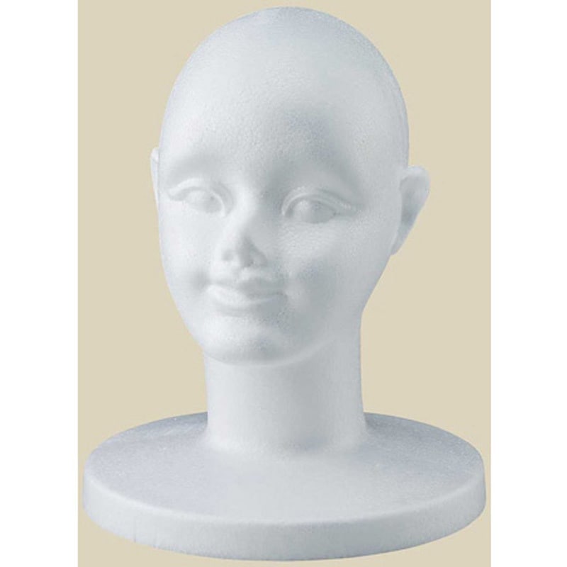 マネキンヘッド 耳あり 61-798-44シリーズ アズワン 婦人トルソー