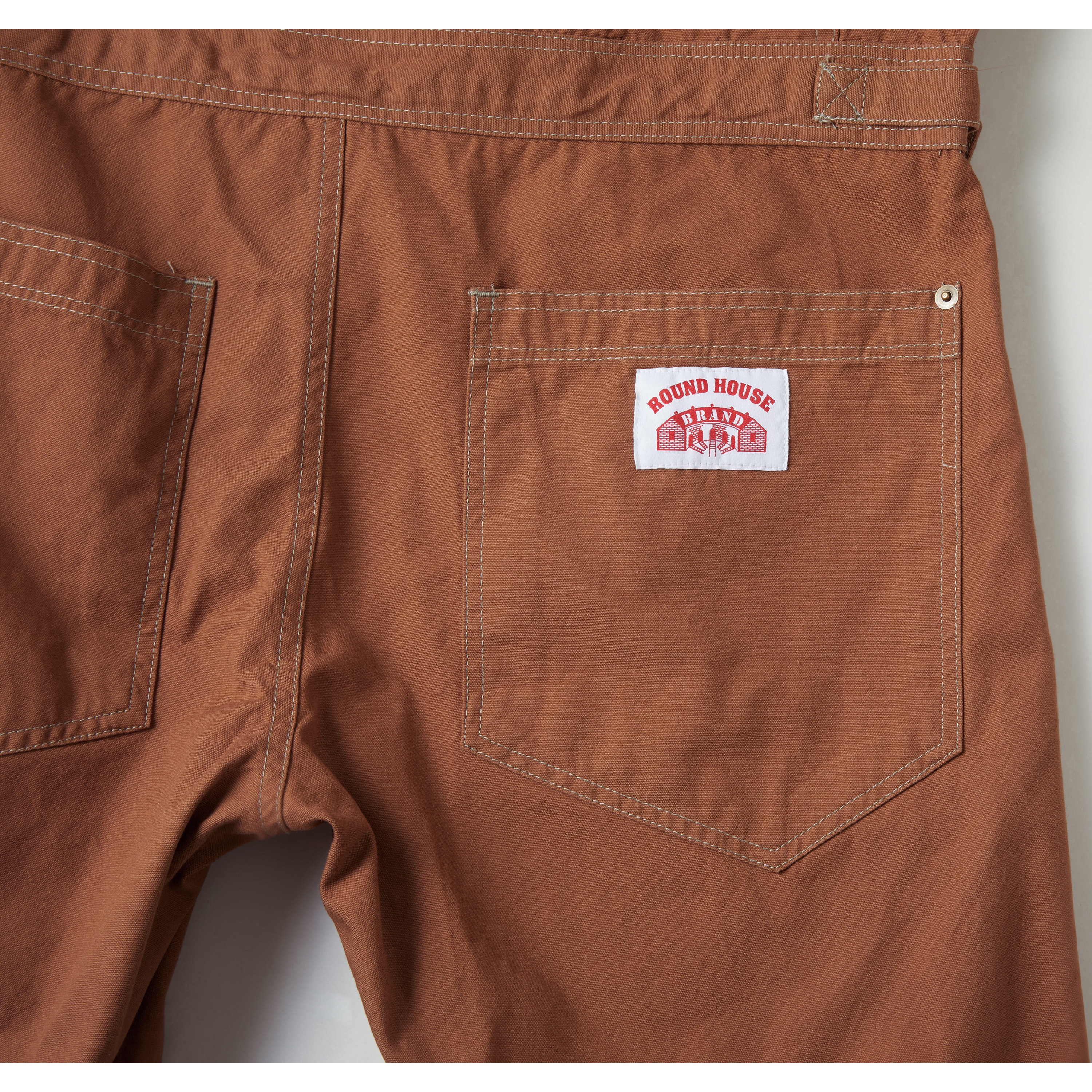 RH3002 カバーオール ROUND HOUSE(ヤマタカ) ブラウン色 サイズ3L