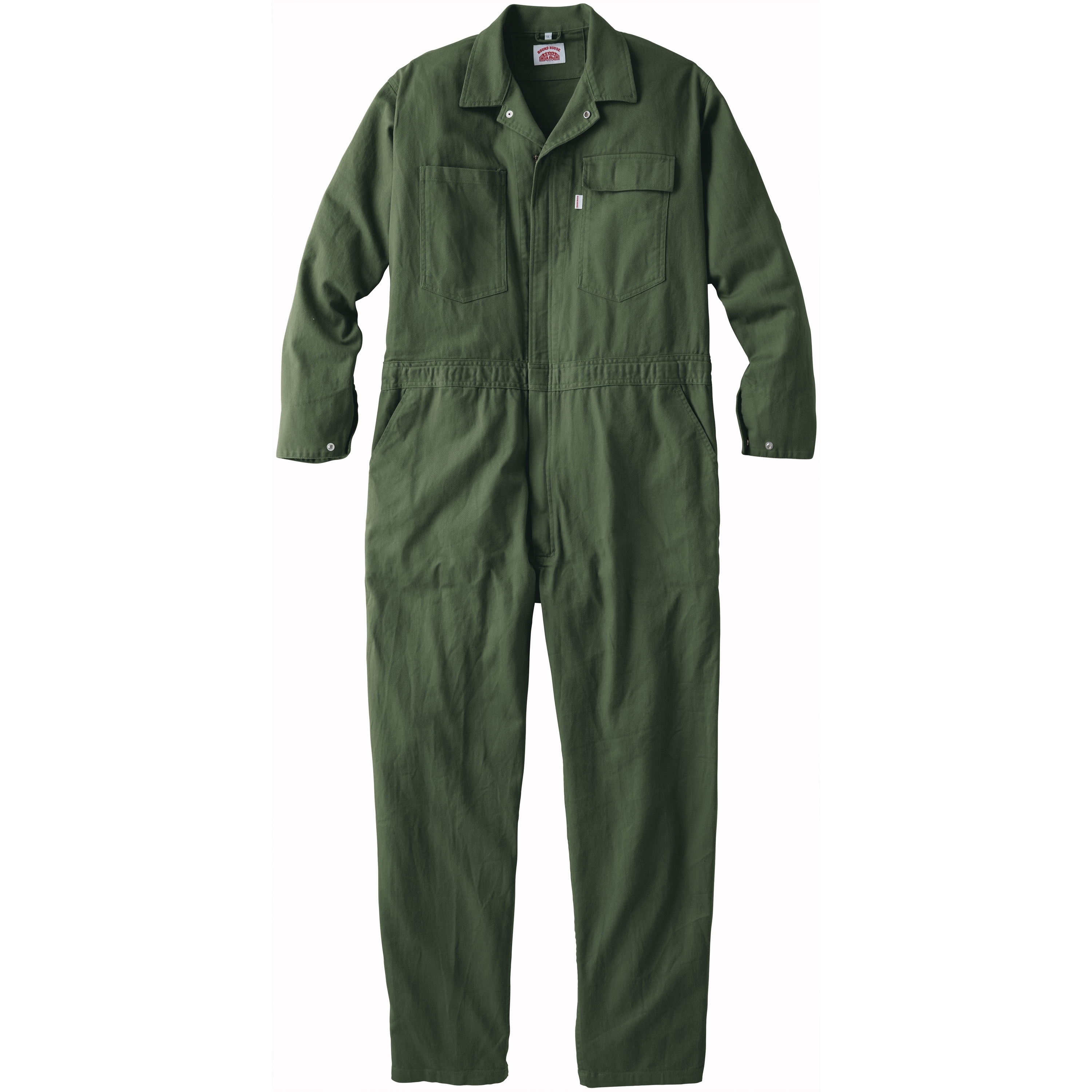 RH017 カバーオール ROUND HOUSE(ヤマタカ) アーミー色 サイズSS RH017