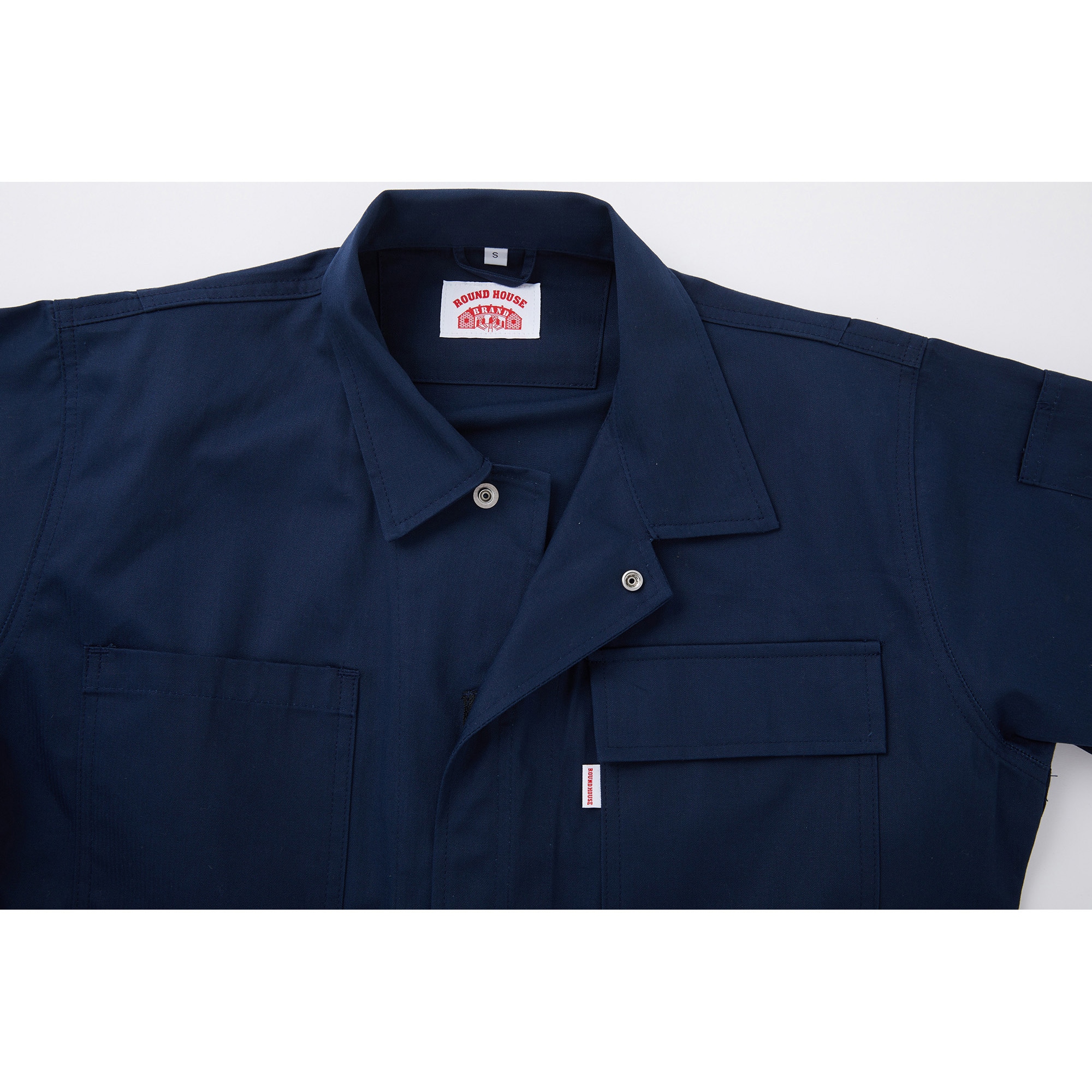 RH020 半袖カバーオール ROUND HOUSE(ヤマタカ) ネイビー色 サイズ4L