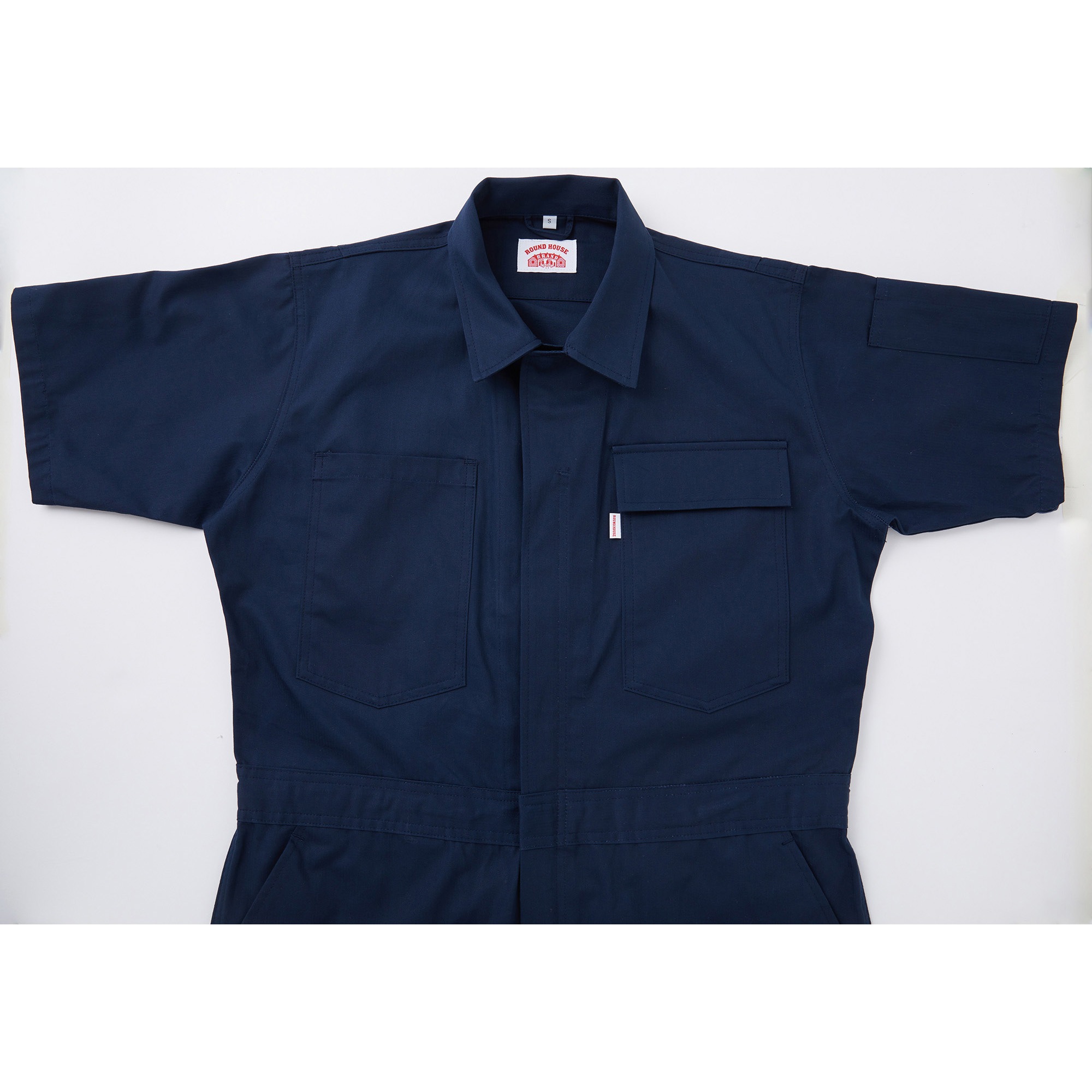 RH020 半袖カバーオール ROUND HOUSE(ヤマタカ) ネイビー色 サイズ4L