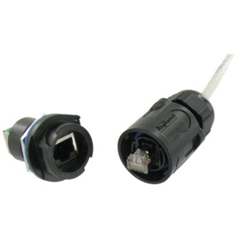 RJFRB71RA RJ45 モジュラーコネクタ メス RJ45コネクタ パネルマウント Cat5e RJF RB 71RA 1個 AMPHENOL 【通販モノタロウ】