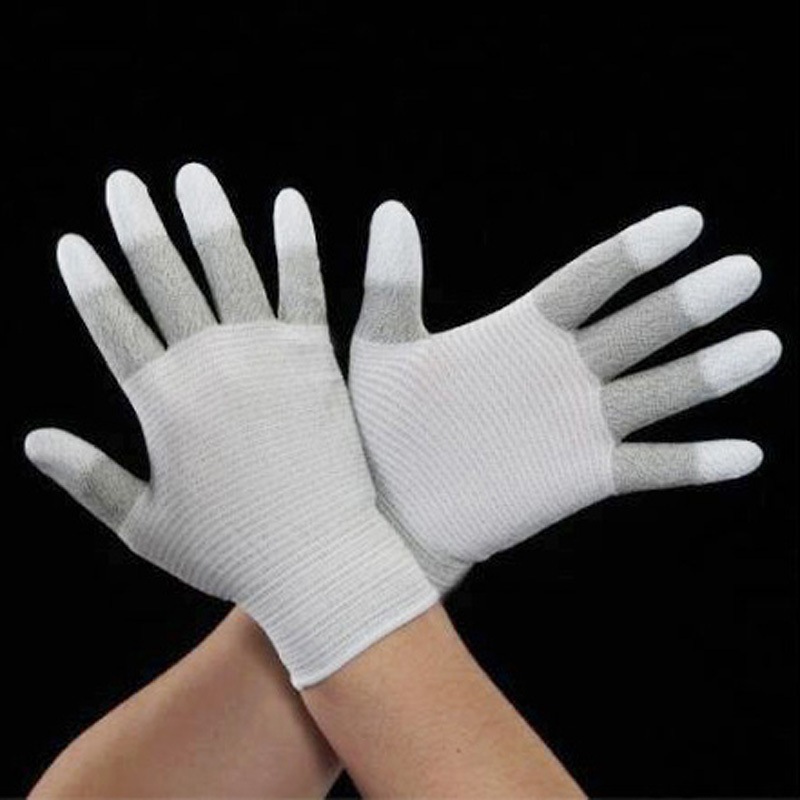 EA354GC-8B 手袋(制電・ナイロン、ポリエステル指先コート/10双) EA354GCシリーズ 1箱(10双) エスコ 【通販モノタロウ】