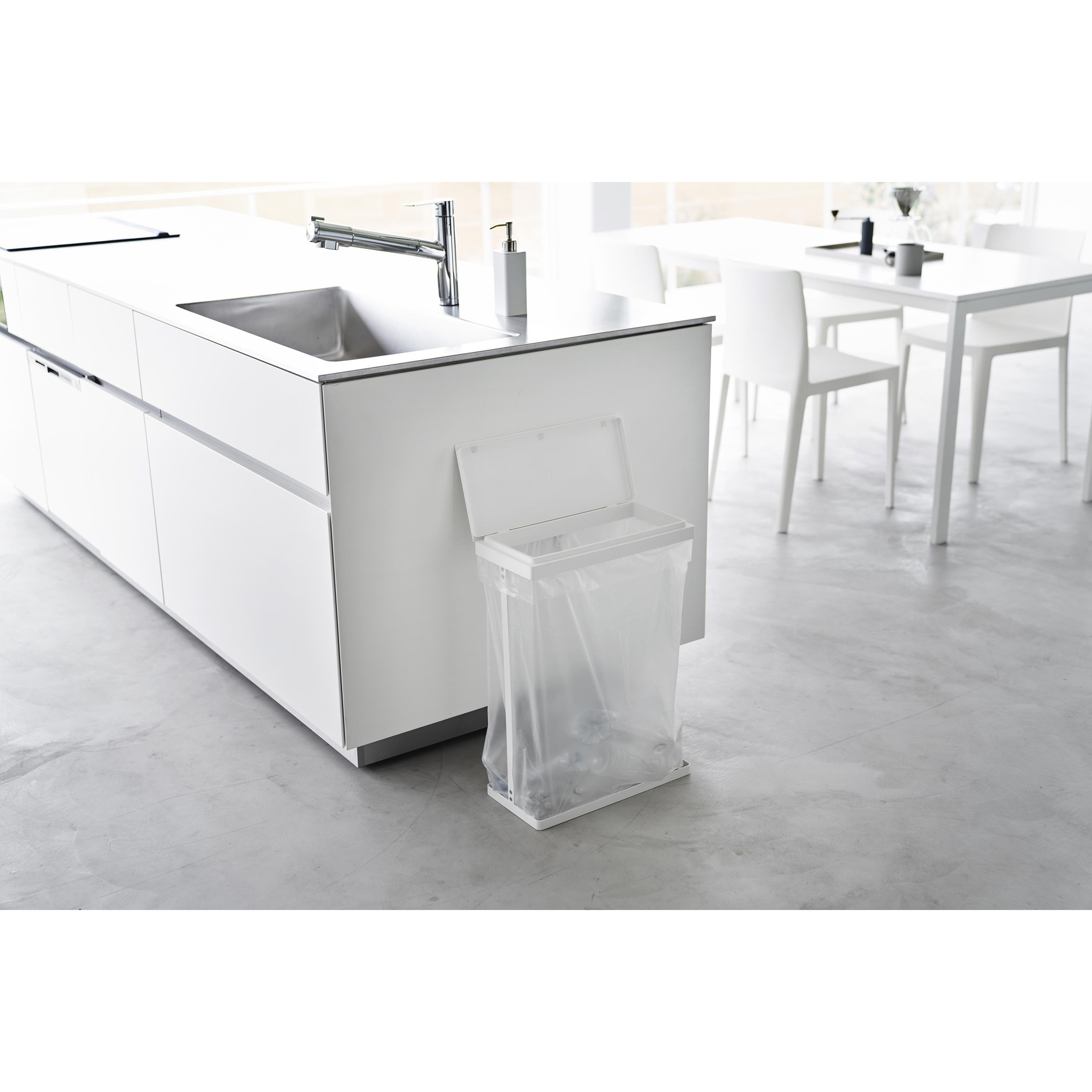 1761 スリム蓋付き分別ゴミ袋ホルダー タワー 45L 横開き 山崎実業