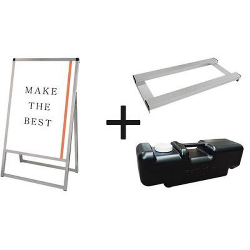 VASKAC-B2K-3SET バリウススタンド看板 片面 ウエイトアーム・水タンクセット 常磐精工 規格B2 質量4kg 奥行360mm  VASKAC-B2K-3SET