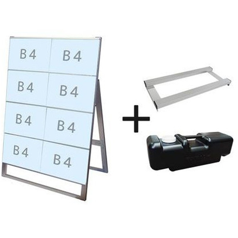 CCSK-B4Y8K-3SET カードケーススタンド看板 片面 ウエイトアーム・水タンクセット 常磐精工 規格B4 質量6.6kg 奥行480mm  CCSK-B4Y8K-3SET
