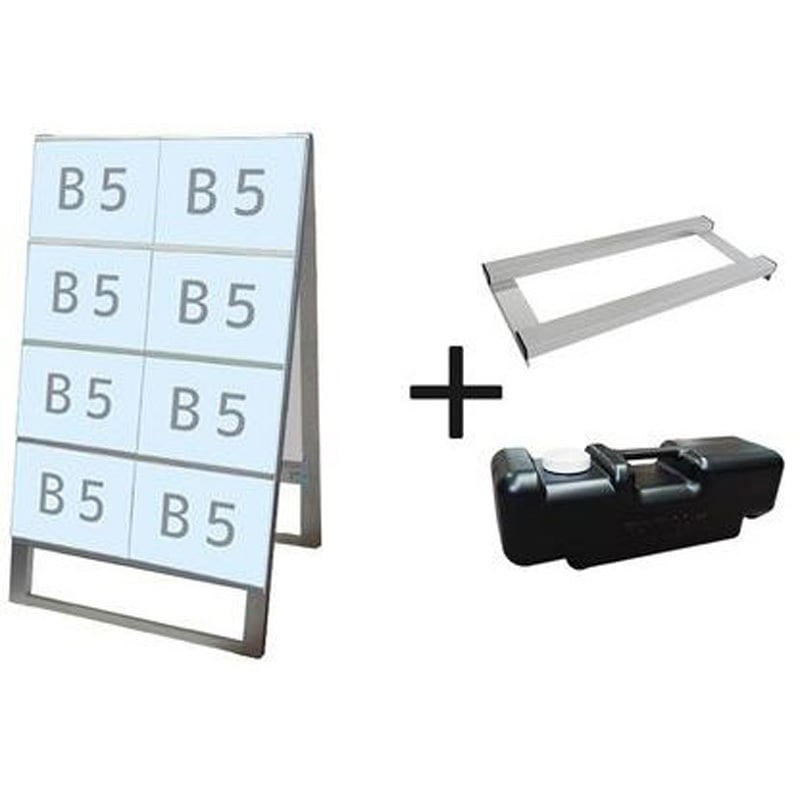 CCSK-B5Y16R-3SET カードケーススタンド看板 両面 ウエイトアーム・水タンクセット 常磐精工 規格B5 質量6.6kg 奥行480mm  CCSK-B5Y16R-3SET
