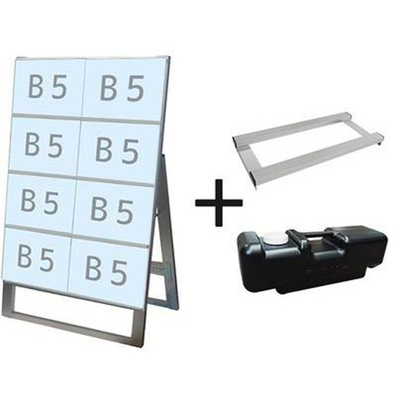 CCSK-B5Y8K-3SET カードケーススタンド看板 片面 ウエイトアーム・水タンクセット 常磐精工 規格B5 質量4.7kg 奥行340mm  CCSK-B5Y8K-3SET