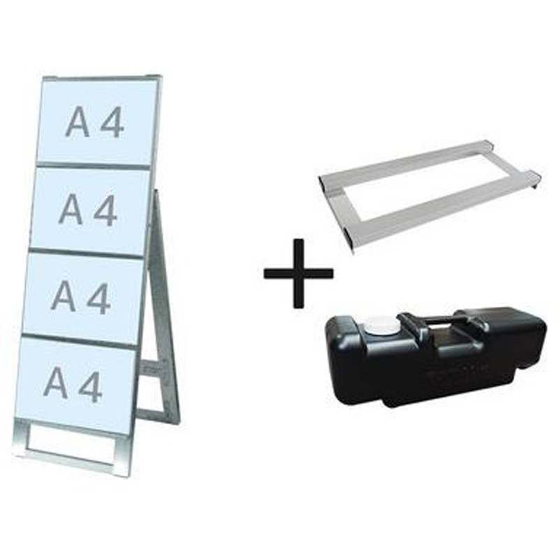 CCSK-A4Y4K-3SET カードケーススタンド看板 片面 ウエイトアーム・水タンクセット 常磐精工 規格A4 質量3.7kg 奥行395mm  CCSK-A4Y4K-3SET
