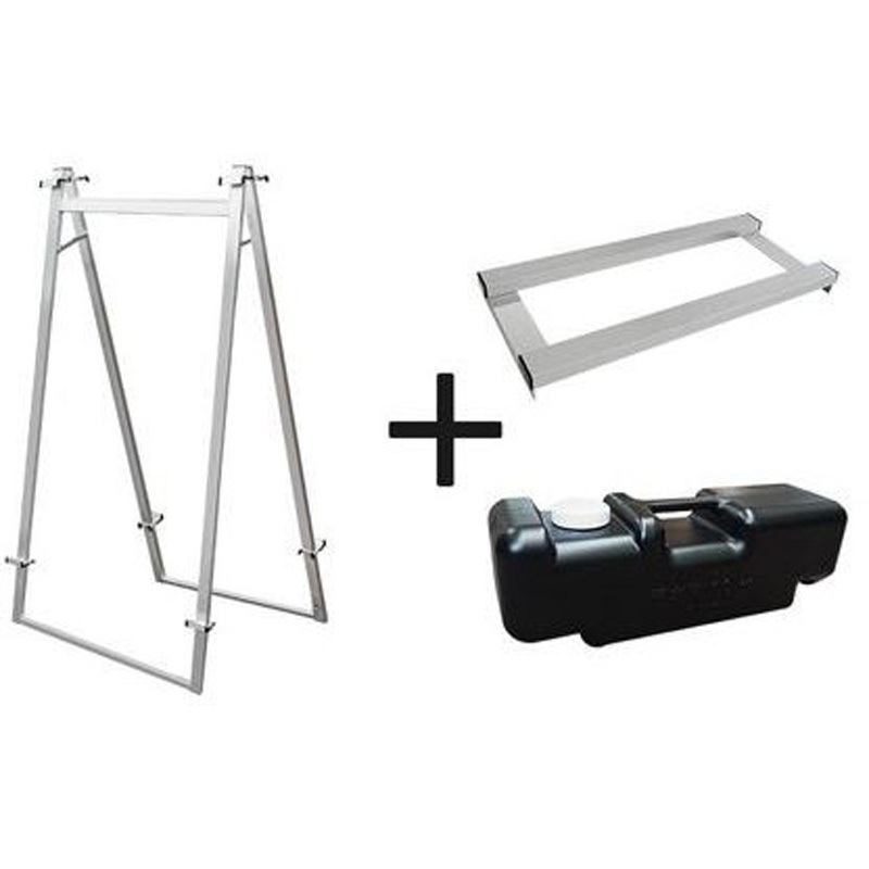 AFEZ800R-3SET アルミフリーイーゼル 両面 ウエイトアーム・水タンクセット 常磐精工 幅800mm高さ1775mm  AFEZ800R-3SET