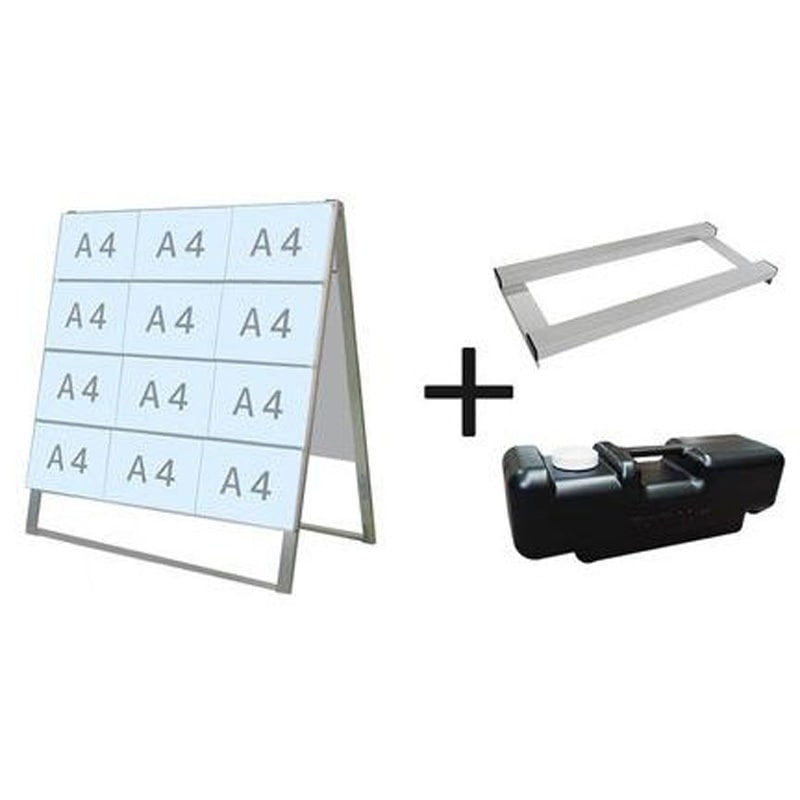 CCSK-A4Y24R-3SET カードケーススタンド看板 両面ハイ ウエイトアーム・水タンクセット 常磐精工 規格A4 質量9.6kg 奥行520mm  CCSK-A4Y24R-3SET 30,537円