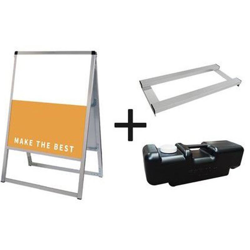 VASKAP-450X600R-3SET バリウススタンド看板 アルミ複合板 両面 ウエイトアーム・水タンクセット 常磐精工 幅486mm  VASKAP-450X600R-3SET