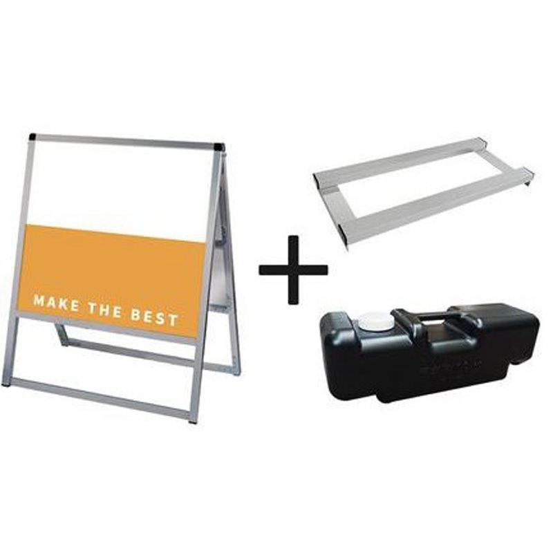 VASKAP-600X600R-3SET バリウススタンド看板 アルミ複合板 両面 ウエイトアーム・水タンクセット 常磐精工 幅636mm  VASKAP-600X600R-3SET