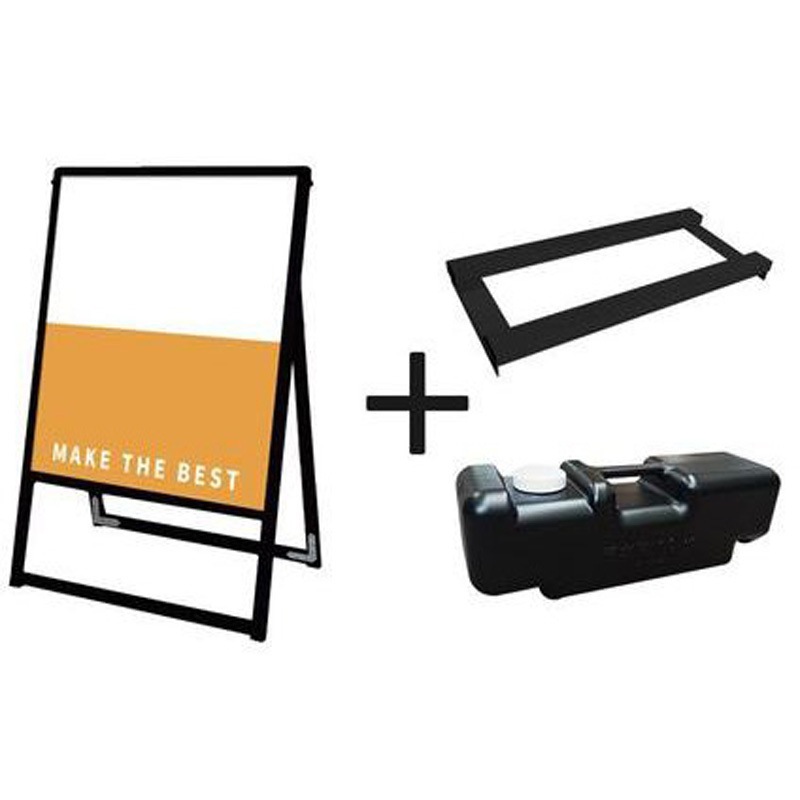 BVASKAP-450X600K-3SET ブラックバリウススタンド看板 アルミ複合板 片面 ウエイトアーム・水タンクセット 1台 常磐精工 【通販モノタロウ】