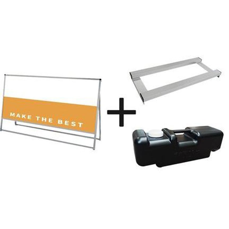 VASKAP-1800X900K-3SET バリウススタンド看板 アルミ複合板 ウエイトアーム・水タンクセット 常磐精工 幅1836mm