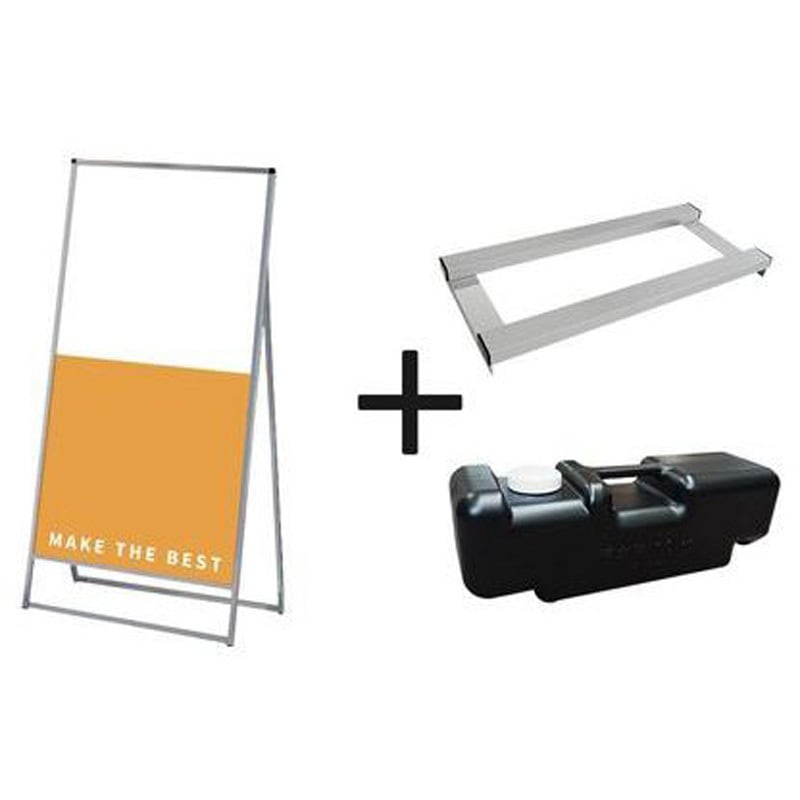 VASKAP-900X1800K-3SET バリウススタンド看板 アルミ複合板 ウエイトアーム・水タンクセット 常磐精工 幅936mm高さ1860mm