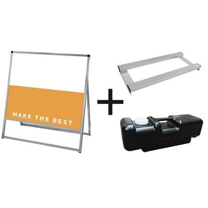 VASKAP-900X900K-3SET バリウススタンド看板 アルミ複合板 ウエイトアーム・水タンクセット 常磐精工 幅936mm  VASKAP-900X900K-3SET