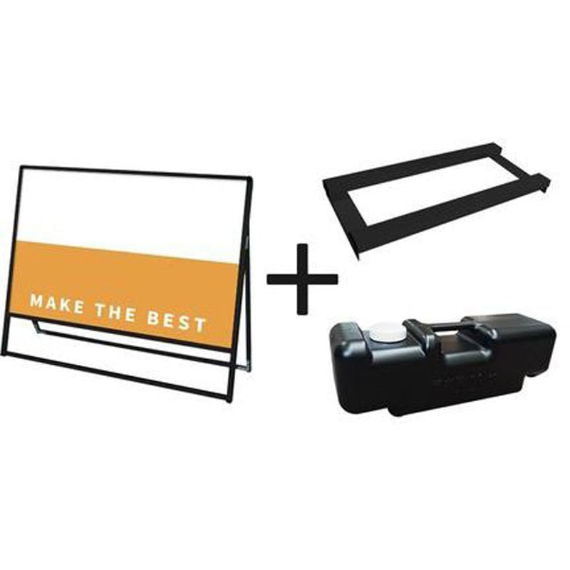 BVASKAP-1200X900K-3SET ブラックバリウススタンド看板 アルミ複合板 片面 ウエイトアーム・水タンクセット 1台 常磐精工 【通販モノタロウ】 23,786円