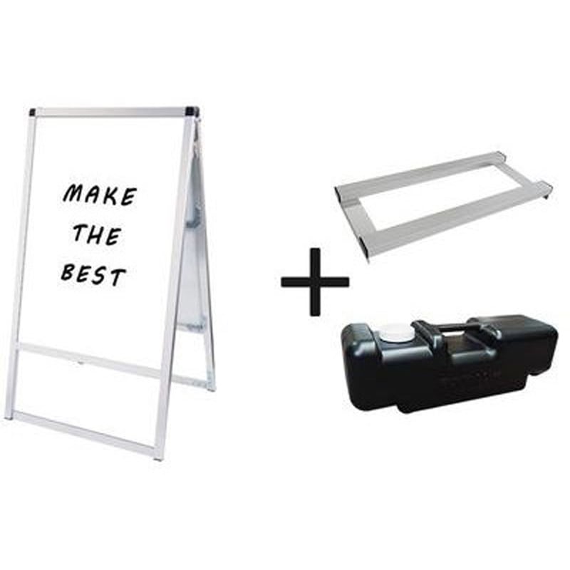 VASKWB-A2R-3SET バリウススタンド看板 ホワイトボード 常磐精工 幅456mm面板寸法A2(420×594)mm  VASKWB-A2R-3SET