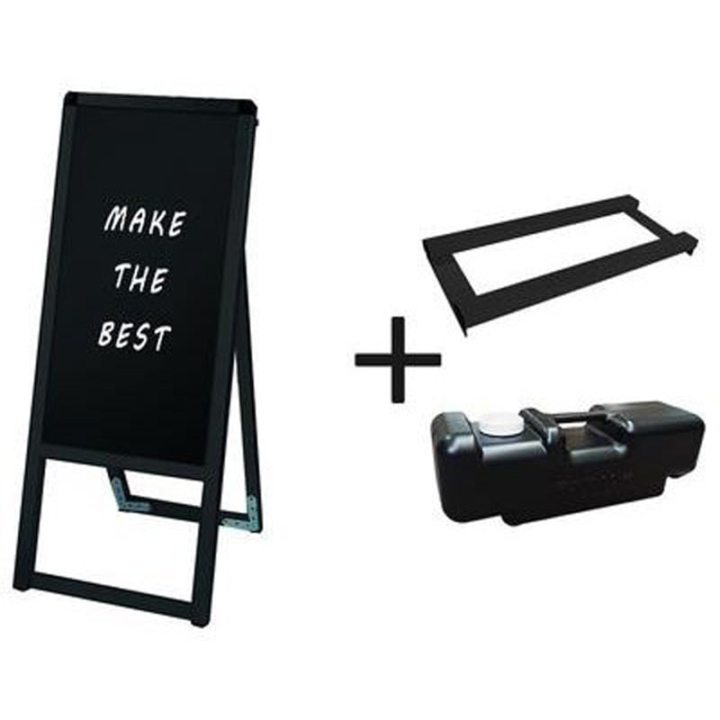 BVASKBB-300X600K-3SET ブラックバリウススタンド看板 ブラックボード 常磐精工 片面タイプ