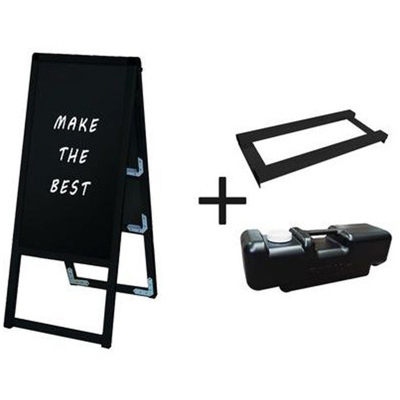 BVASKBB-300X600R-3SET ブラックバリウススタンド看板 ブラックボード 常磐精工 両面タイプ