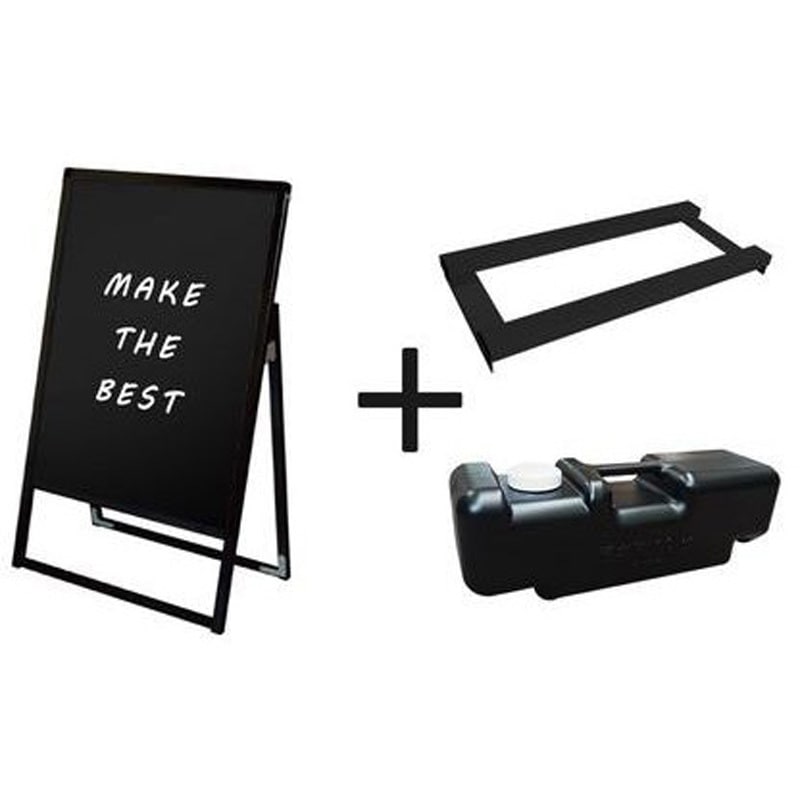 BVASKBB-A1K-3SET ブラックバリウススタンド看板 ブラックボード 常磐精工 面板寸法A1(594×841)mm幅630mm  BVASKBB-A1K-3SET