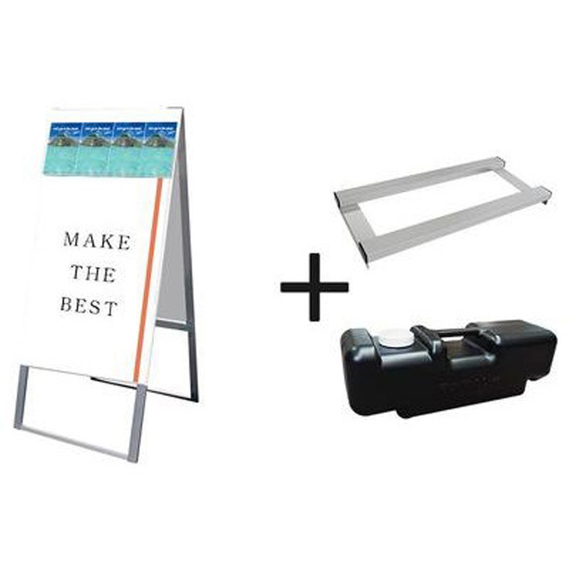 PCSKD-A1R-3SET パンフレットケーススタンド看板 Dタイプ 常磐精工 シルバー色 サイズA1  PCSKD-A1R-3SET