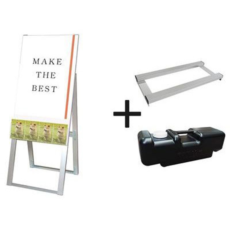 PCSKU-A2K-3SET パンフレットケーススタンド看板 Uタイプ 常磐精工 シルバー色 サイズA2  PCSKU-A2K-3SET