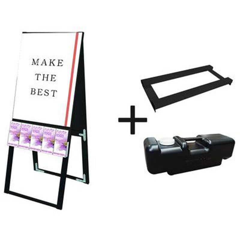 BPCSKU-B2R-3SET ブラックパンフレットケーススタンド看板 Uタイプ B2両面 ウエイトアーム・水タンクセット 1台 常磐精工 【通販モノタロウ】 32,487円