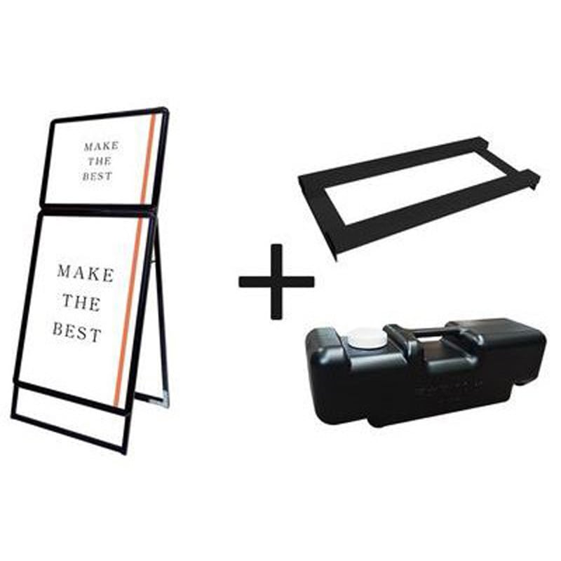 PGSKC-A2A1KB-3SET ポスターグリップスタンド看板コンビ(屋内用) 片面ブラック ウエイトアーム・水タンクセット 1台 常磐精工 【通販モノタロウ】 28,386円