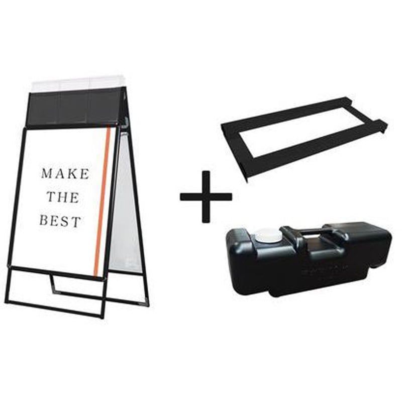 PGSKK-B1RB-G-3SET ポスターグリップスタンド看板カタログケース付(屋外用) 常磐精工 ブラック色 両面タイプ サイズB1  PGSKK-B1RB-G-3SET