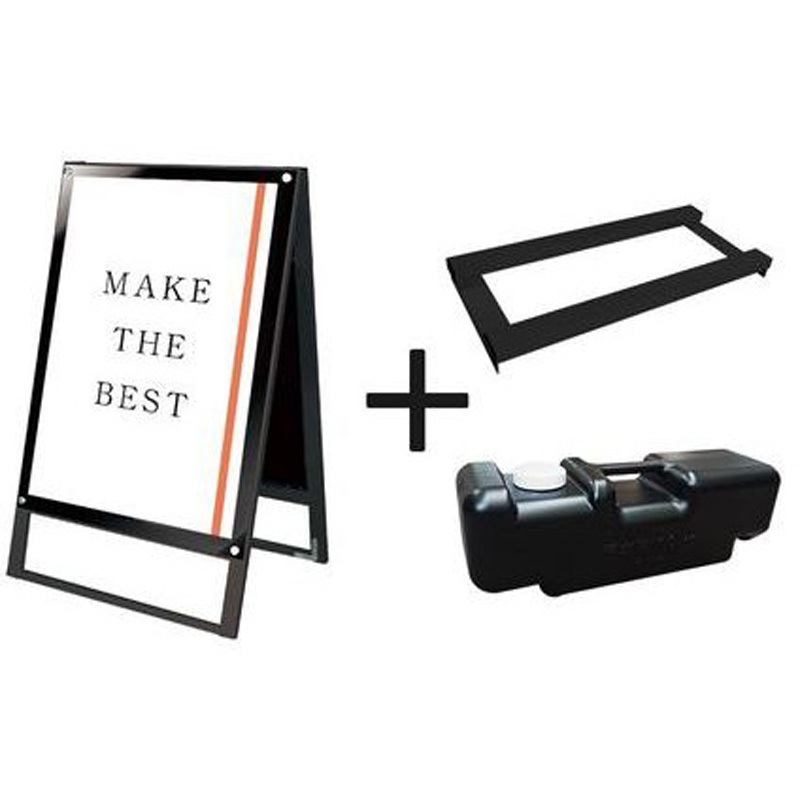 BPSSKMN-A1RB-3SET ブラックポスター用スタンド看板マグネジ 両面ブラック ウエイトアーム・水タンクセット 1台 常磐精工 【通販モノタロウ】